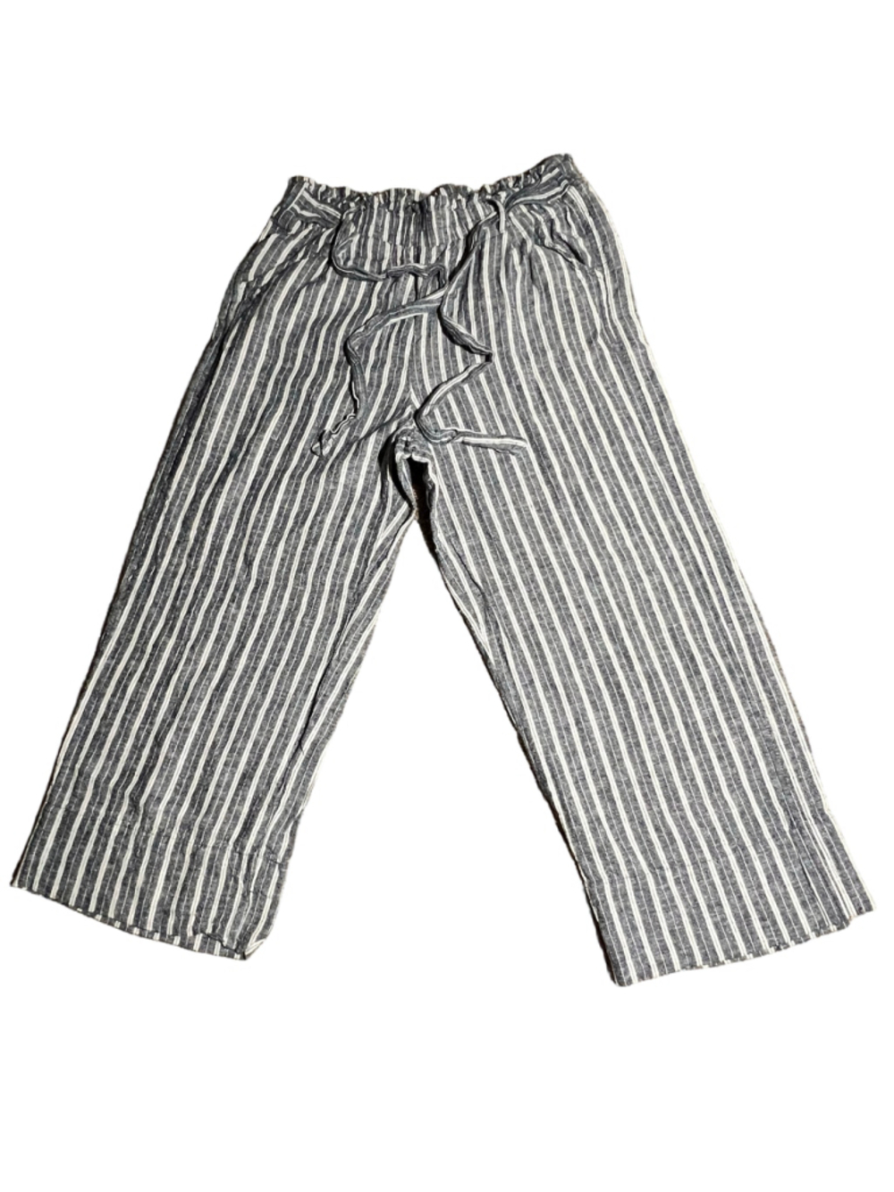 Women's Knox Rose Striped Cropped Pants Blue White Size XL